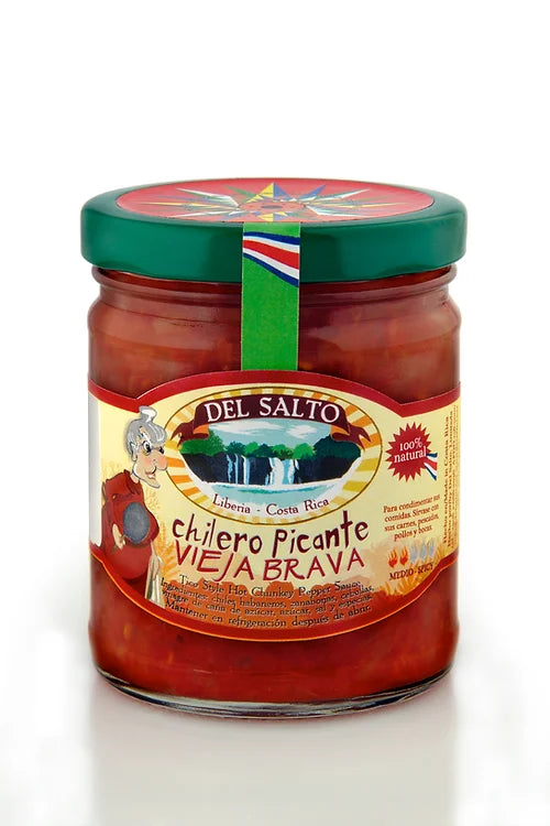 Chilero Picante "Vieja Brava" - Tico Style Hot Chunky Pepper Sauce - 9oz